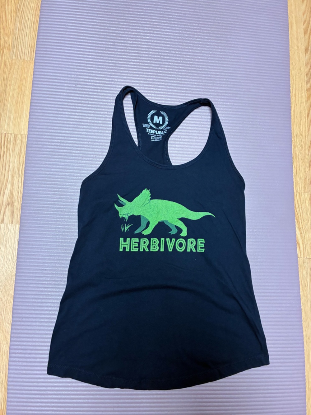 Herbivore Green Dino Tank Top - Fitness Tee (No Brand)